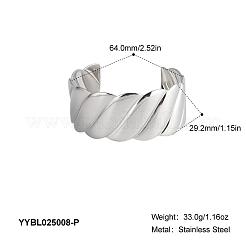 Elegant 304 Stainless Steel Cuff Bangles for Women&nbsp;KR7820-2