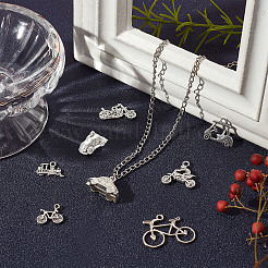 48Pcs 8 Style Tibetan Style Alloy Pendants&nbsp;FIND-SC0002-31