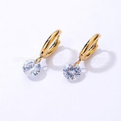 Fashionable Brass Rhinestone Hoop Earrings&nbsp;XN7897