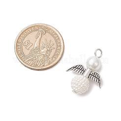 50Pcs Acrylic Imitation Pearl & Glass Pearl Pendants&nbsp;PALLOY-JF04038-07
