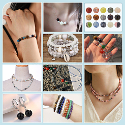 810Pcs 15 Styles Natural Mixed Gemstone Beads Sets&nbsp;G-ME0001-10
