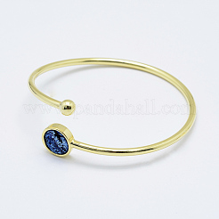 Brass Cuff Bangles&nbsp;BJEW-G585-06G