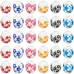50Pcs Handmade Printed Porcelain Beads&nbsp;PORC-PA0001-57