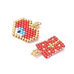 2Pcs Handmade Loom Pattern MIYUKI Glass Seed Beads&nbsp;PALLOY-MZ00607
