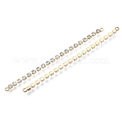 Brass Micro Cubic Zirconia Chain Links Connectors&nbsp;KK-N231-134-NF