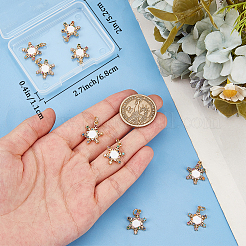 10Pcs Christmas Themed Brass Micro Pave Clear Cubic Zirconia Pendants&nbsp;ZIRC-BBC0002-87
