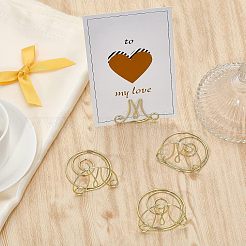 Iron Spiral Place Card Holders&nbsp;AJEW-WH0318-07G