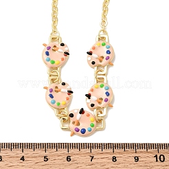 Brass Enamel Pendant Necklaces&nbsp;NJEW-B157-07G-02