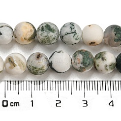 天然樹木瑪瑙ツリーアゲートつや消しアゲートラウンド宝石ビーズ連売り  8mm  穴：1mm  約47個/連  15インチ&nbsp;G-O151-01-8mm