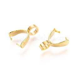 201 ステンレススチールペンダントピンチベイル  ゴールドカラー  9x2.5mm  穴：2.5mm  ピン：0.3x0.6mm&nbsp;STAS-I123-03A