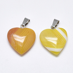 Natural Banded Agate/Striped Agate Pendants&nbsp;G-T122-24E