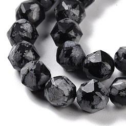 Natural Snowflake Obsidian Beads Strands&nbsp;G-NH0021-A09-02