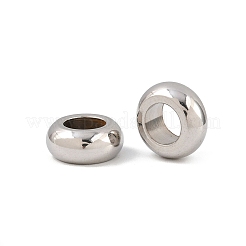 Tarnish Resistant Stainless Steel Large Hole Rondelle Beads&nbsp;STAS-Q175-02
