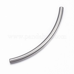 変色しない304ステンレススチールチューブビーズ  ステンレス鋼色  50x3mm  穴：2mm&nbsp;X-STAS-G137-39P