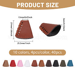 40Pcs 10 Colors Leather Cord Ends&nbsp;FIND-CA0011-38