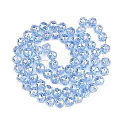 Electroplate Transparent Glass Beads Strands&nbsp;GLAA-H040-01C