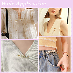 2 Bags 2 Styles Alloy Charm Safety Pin Brooches&nbsp;JEWB-ME0001-05