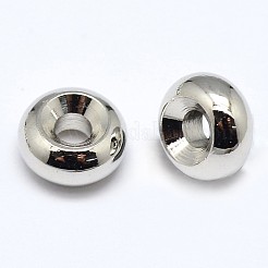 Rack Plating Brass Flat Round Spacer Beads&nbsp;LS-KK-M085-11P-NR