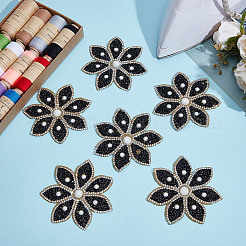 10Pcs Flower Shape Hotfix Rhinestone Appliques&nbsp;AJEW-DR0001-87C