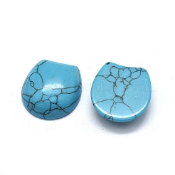 合成ターコイズカボション  オーバル  染め  22x20.5x6~7mm&nbsp;G-O175-13D