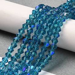 Transparent Electroplate Glass Beads Strands&nbsp;EGLA-A039-T2mm-L01