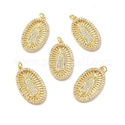 Brass Micro Pave Cubic Zirconia Pendants&nbsp;KK-E068-VB095