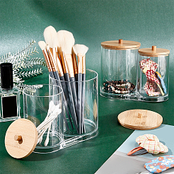 2Pcs Plastic with Wood Containers&nbsp;CON-NB0001-76
