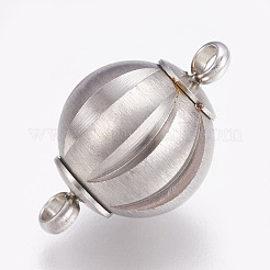 304 Stainless Steel Magnetic Clasps with Loops&nbsp;STAS-O101-56MP