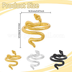 12Pcs 6 Colors Snake Alloy Wrapped Cuff Ring Yarn Guide Finger Holder&nbsp;DIY-FG0008-29