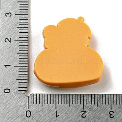 ハロウィーンテーマの不透明樹脂デコデンカボション  クマのカボチャ  26x25x7.5mm&nbsp;RESI-E057-02K