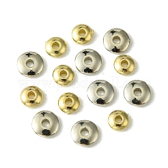 200個2色ccbプラスチックスペーサービーズ  ロンデル  プラチナ·ゴールデン  5~5.5x1.5~2mm  穴：1.4~1.5mm  100個/カラー&nbsp;CCB-FS0001-09