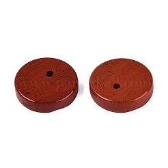 天然石レッドジャスパーペンダント  フラットラウンドのチャーム  12x3mm  穴：1~1.4mm&nbsp;G-Q606-41F
