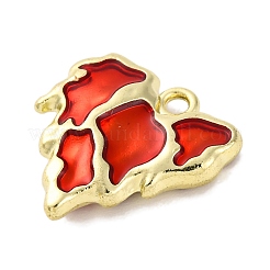 合金エナメルチャーム  ハートチャーム  ゴールドカラー  17x16.5x4mm  穴：1.6mm&nbsp;FIND-U024-02G-01