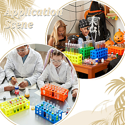 4Pcs 4 Colors Plastic Laboratory Test Tube Rack&nbsp;AJEW-UN0005-58