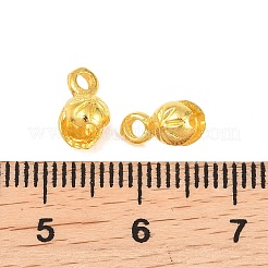 真鍮製ダルマチープ  カロット終了  クラムシェルノットカバー  ゴールドカラー  8.5x4x4.5mm  穴：1mm&nbsp;KK-N0002-04G