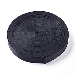 ナイロンツイルテープリボン  ヘリンボーンリボン  裁縫用  ブラック  1インチ（24.5mm）  約25ヤード/ロール（22.86メートル/ロール）&nbsp;NWIR-WH0009-10