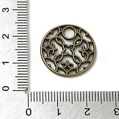 合金のチベット風チャーム  カドミウムフリー＆鉛フリー  丸い花の形  アンティークブロンズ  19.5x1.5mm  穴：3.5mm  約709個/1000g&nbsp;PALLOY-M217-32AB