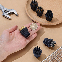 12個 3スタイル プラスチック スチームモップ クリーニングブラシヘッド  ミックスカラー  39mm  4個/スタイル&nbsp;FIND-GA0008-83