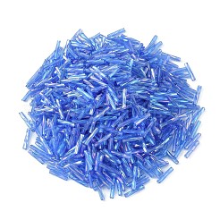 300Pcs Transparent Colours Rainbow Glass Twist Bugle Beads&nbsp;EGLA-WH0003-02B