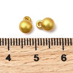 合金チャーム  ラウンド  マットゴールドカラー  7x5mm  穴：1mm&nbsp;PALLOY-S057-08MG