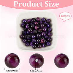 60Pcs Natural Tiger Eye Beads&nbsp;G-PA0001-12B