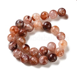 Natural Hematoid Quartz/Ferruginous Quartz Beads Strands&nbsp;G-H343-D14-14mm