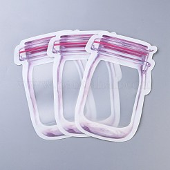 Reusable Mason Jar Shape Zipper Sealed Bags&nbsp;OPP-Z001-02-B
