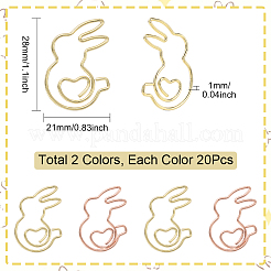 40Pcs 2 Colors Iron Paper Clips&nbsp;AJEW-SP0002-99A