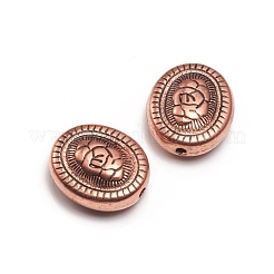 CCBプラスチックビーズ  オーバル  赤銅鉱  21x18.5x8.5mm  穴：2mm&nbsp;CCB-F020-05R