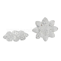 透明なアクリルビーズ  多面カット  花  透明  29x12mm  穴：3mm&nbsp;X-TACR-491-01