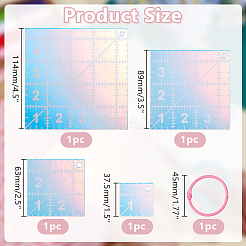 4Pcs 4 Styles Acrylic Sewing Patchwork Ruler&nbsp;DIY-DR0002-39