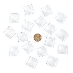 透明なガラスの正方形カボション  透明  30x30x7mm&nbsp;X-GGLA-A001-30mm