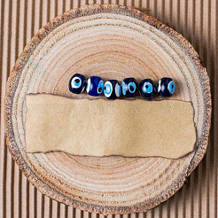 1 Strand Handmade Evil Eye Lampwork Beads Strands&nbsp;LAMP-DR0001-01A