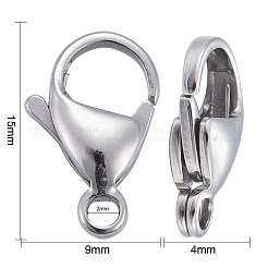 Tarnish Resistant 304 Stainless Steel Lobster Claw Clasps&nbsp;STAS-AB15